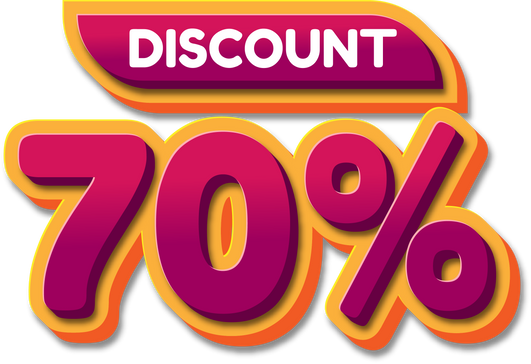 3d text discount 70%